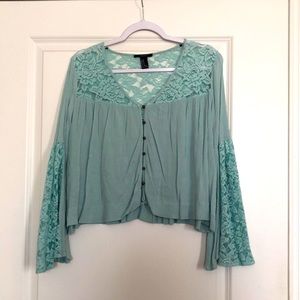 Mint lace top
